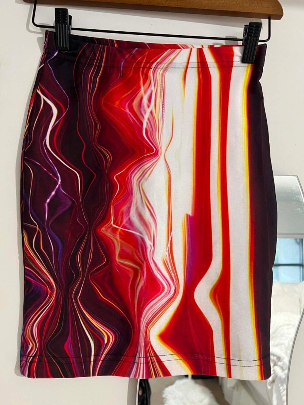 Desert Lasers reversible printed skirt, size XS